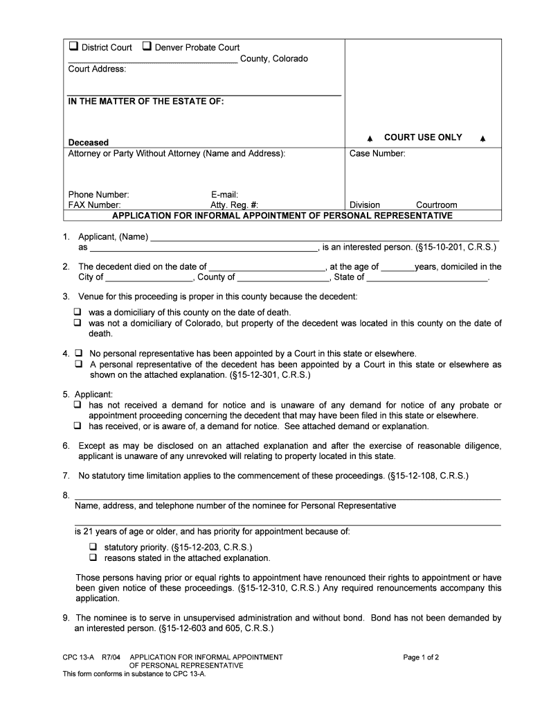 Colorado Court Forms