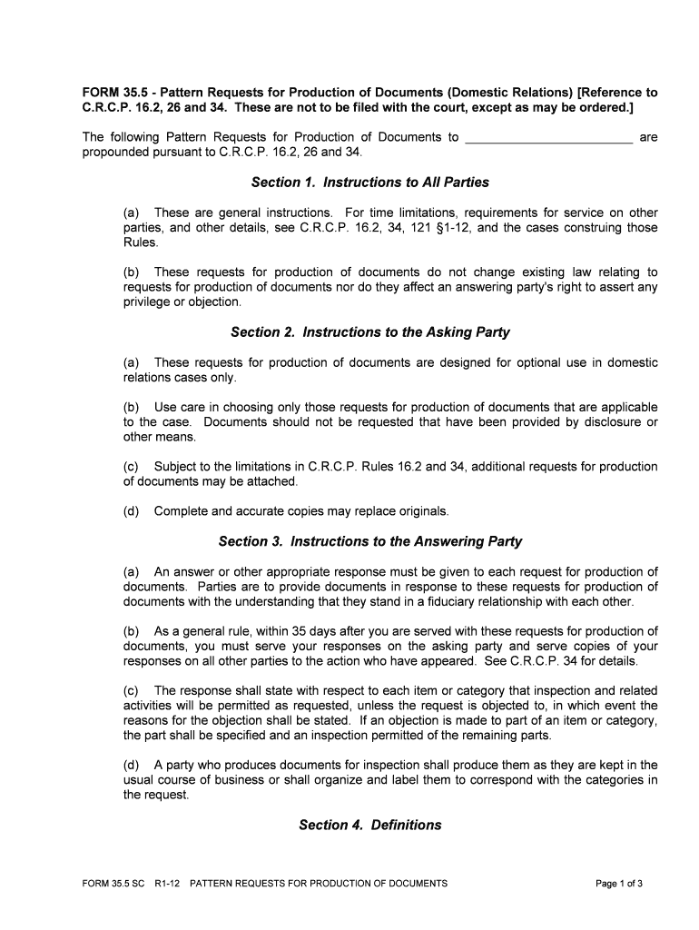 C R C P 16 2 Colorado Judicial Branch  Form