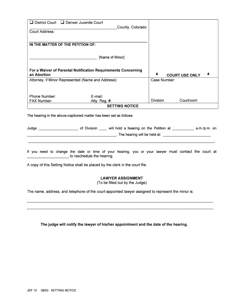 Colorado in Interest of L M Colorado Supreme Court  Form