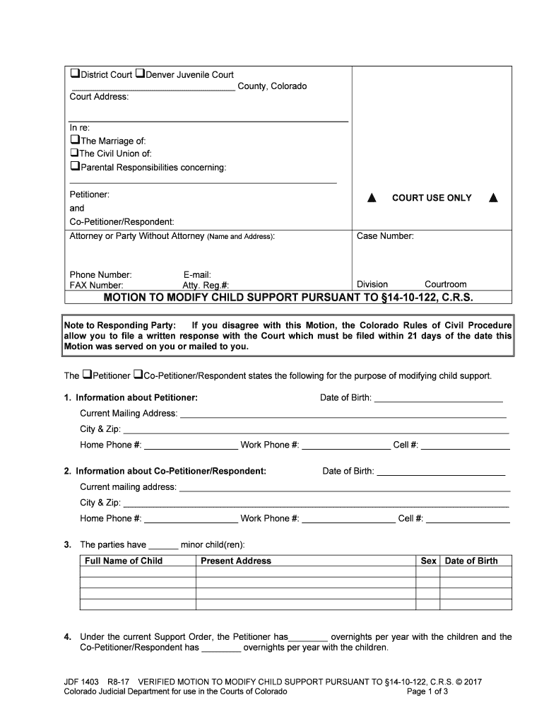 District Court, Colorado Divorce and Mediation  Form