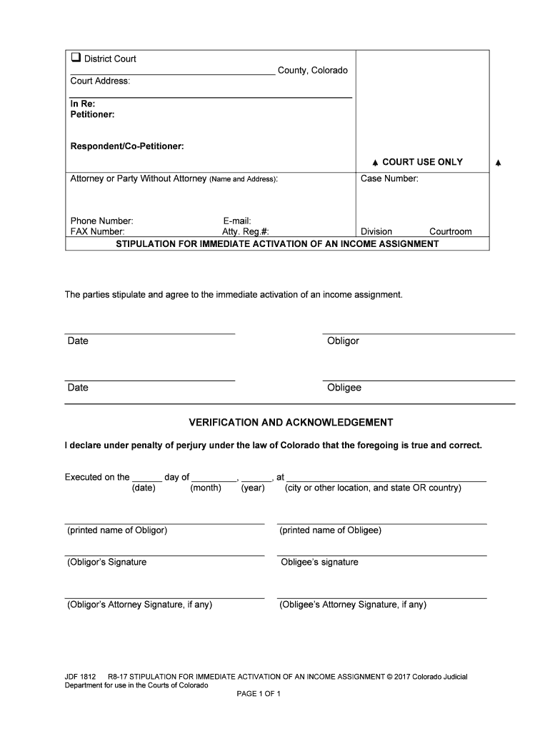 VERIFICATION and ACKNOWLEDGEMENT  Form