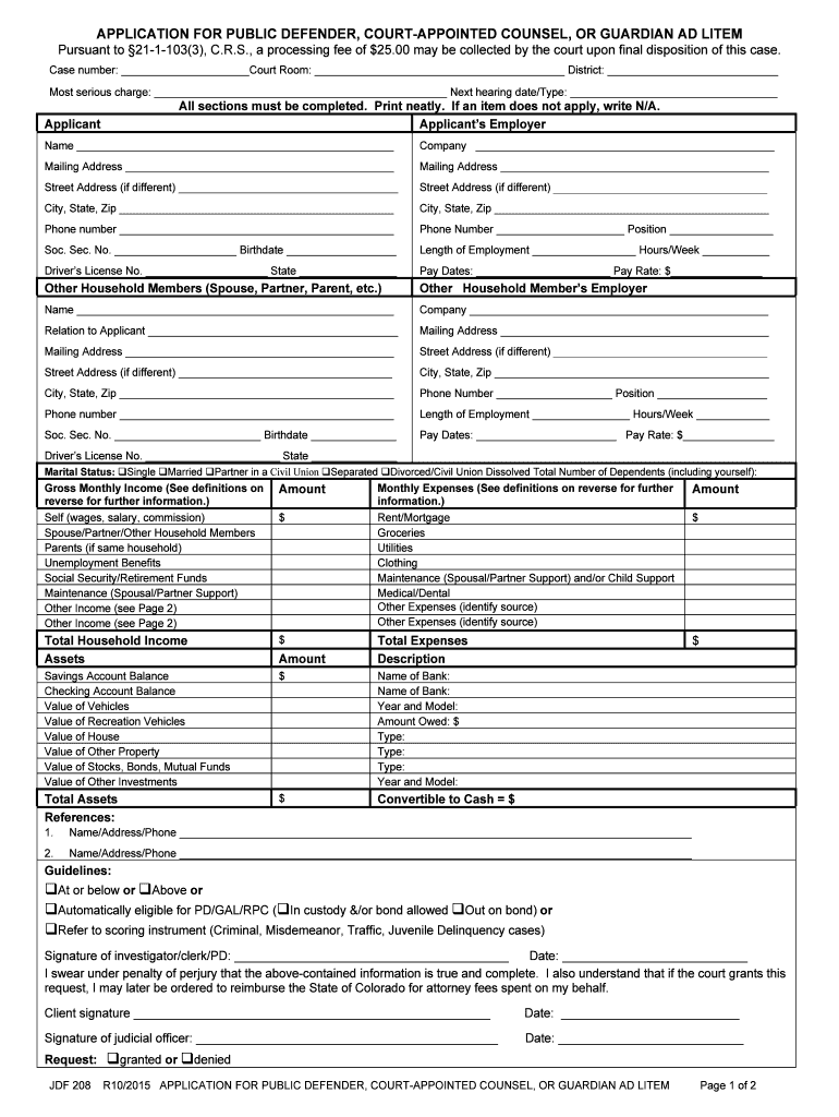 Court Appointed Attorneys Public DefendersAnoka  Form