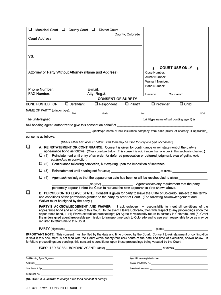 Municipal Court County Court  Form