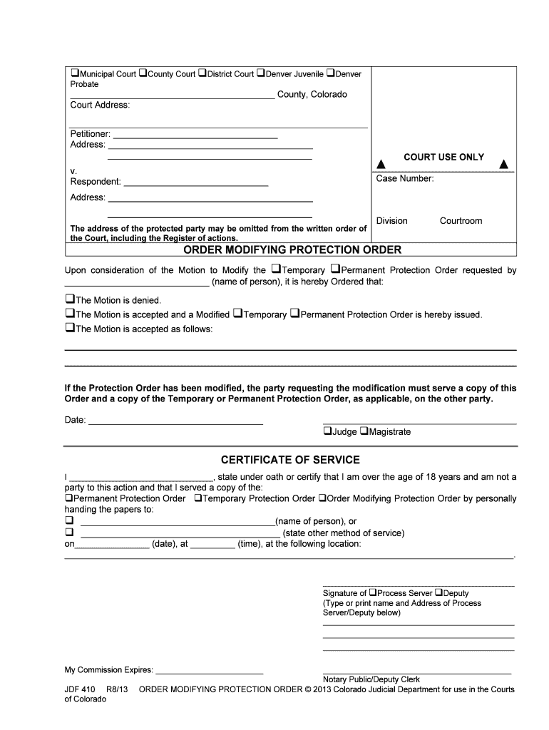 Municipal Court County Court District Court Denver  Form