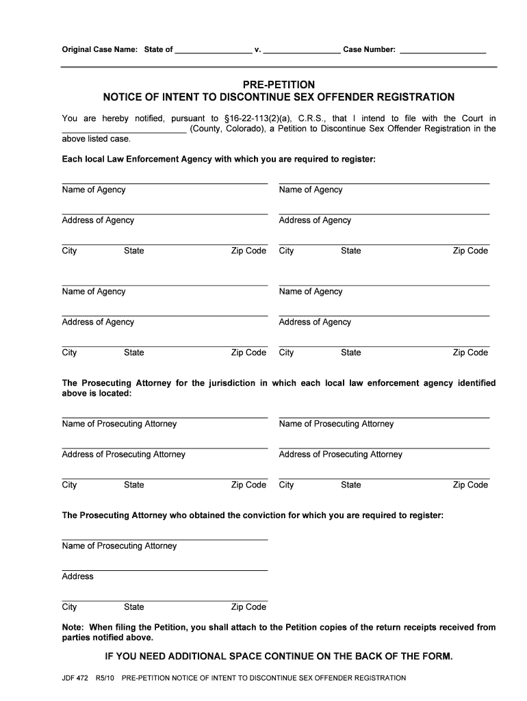 Original Case Name  Form