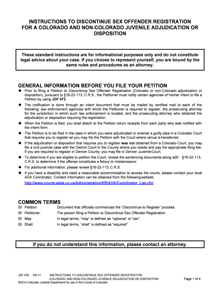 Discontinue Sex Offender Registration And Remove Name From Form Fill