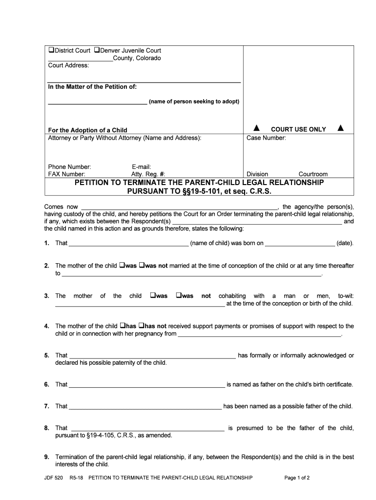 PURSUANT to 19 5 101, Et Seq  Form