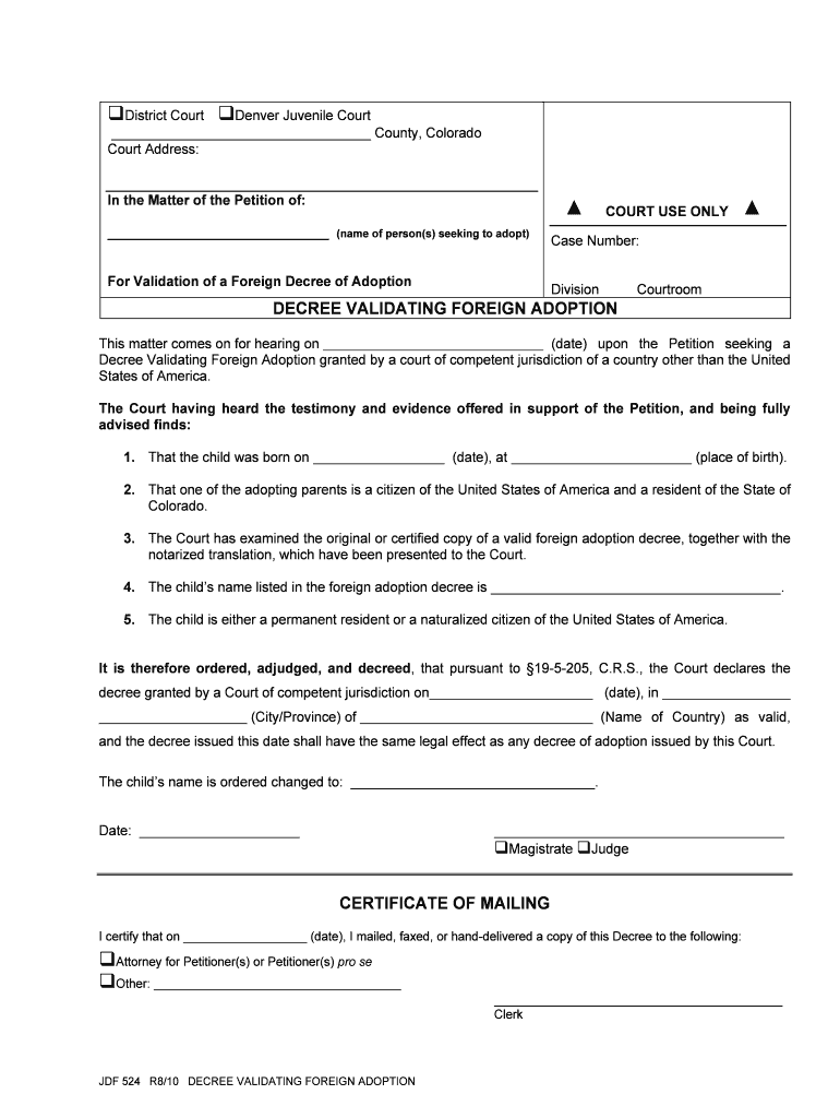 Civil Case Processing in the Federal District Courts  Form