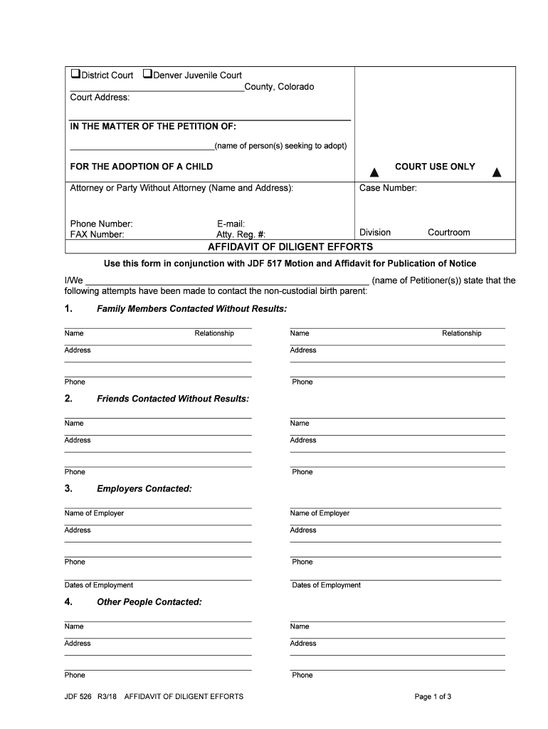 Use This Form in Conjunction with JDF 517 Motion and Affidavit for Publication of Notice
