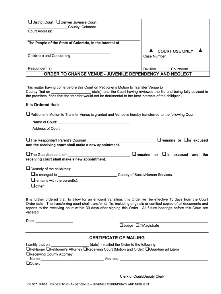 Colorado Judicial Branch Contact Us by County  Form