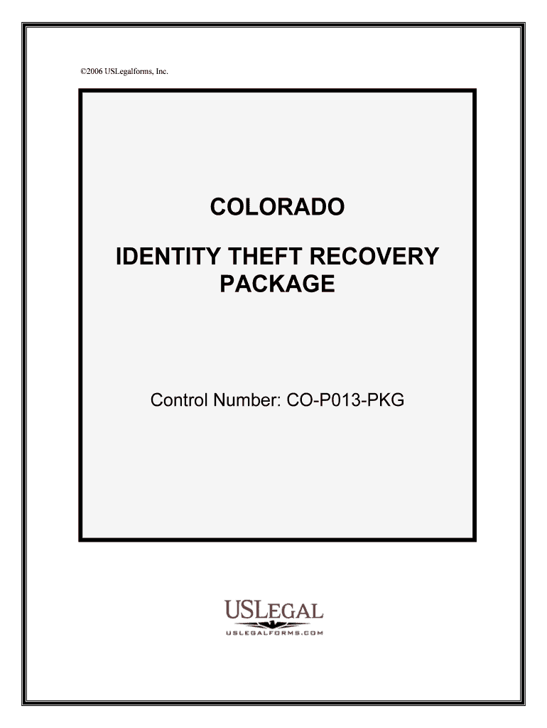 Identity TheftAttorney General State of Colorado  Form