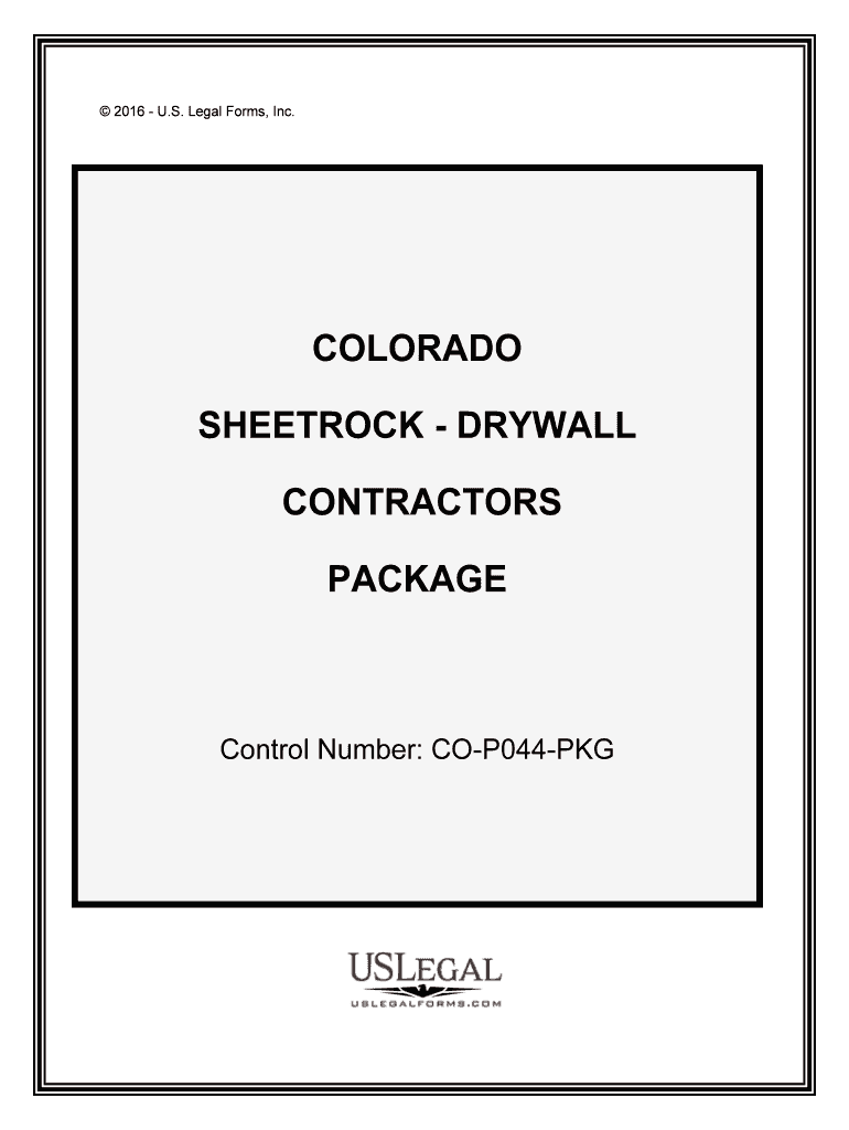 Control Number CO P044 PKG  Form