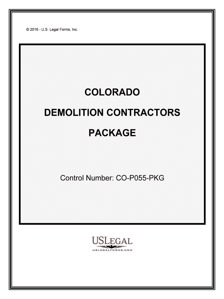 Control Number CO P055 PKG  Form