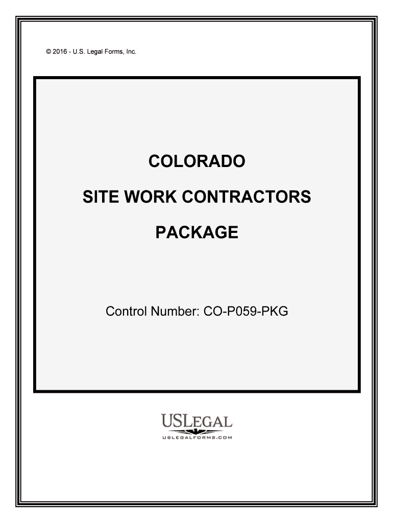 Control Number CO P059 PKG  Form