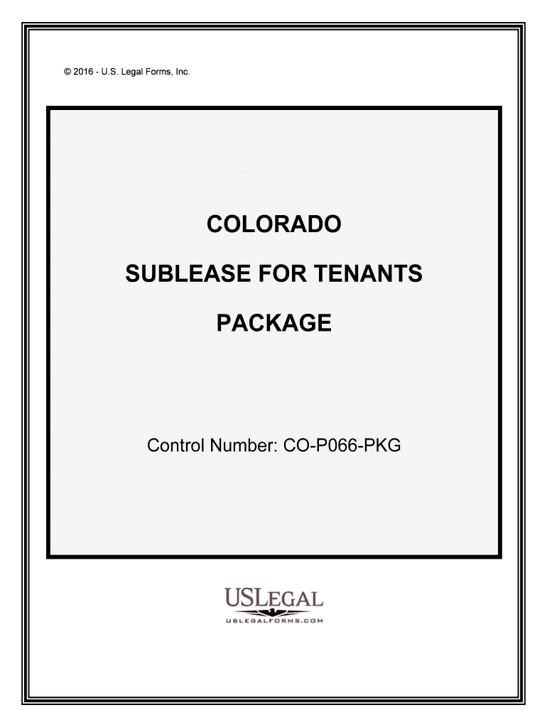 Control Number CO P066 PKG  Form