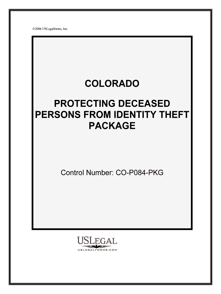 Identity Theft After DeathAttorney General State of Colorado  Form