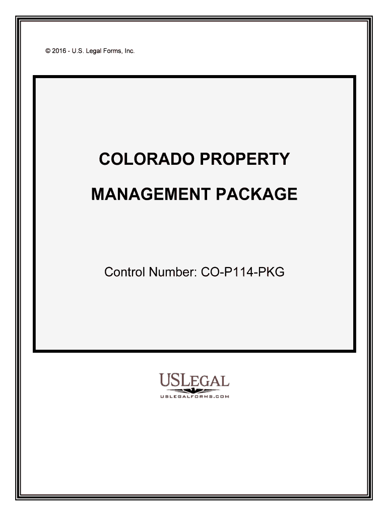 COLORADO PROPERTY  Form