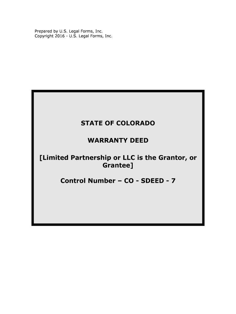 Limited Partnership or LLC is the Grantor, or  Form