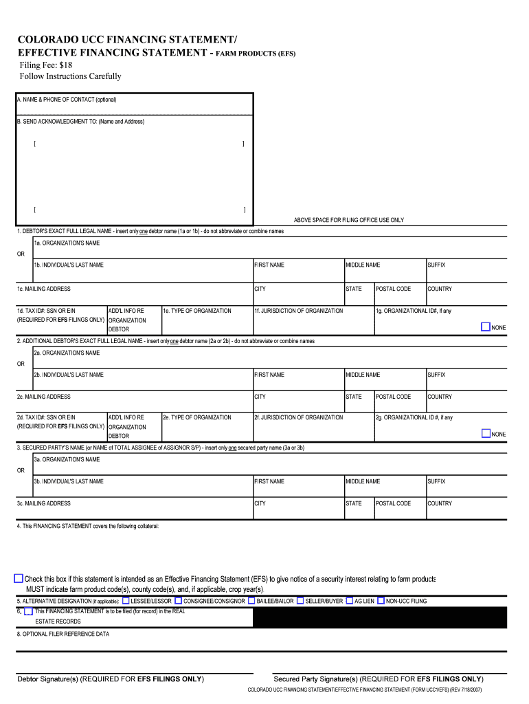 assignment of ucc financing statement