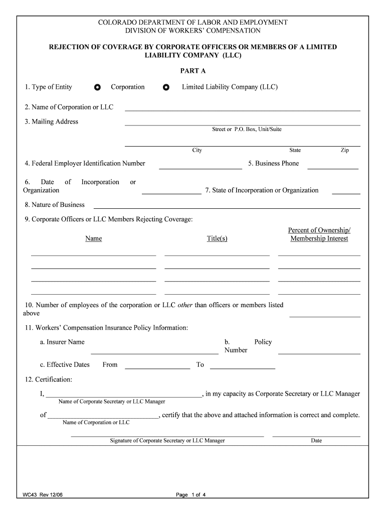 Bill of Sale Form Colorado Workers Compensation pdfFiller