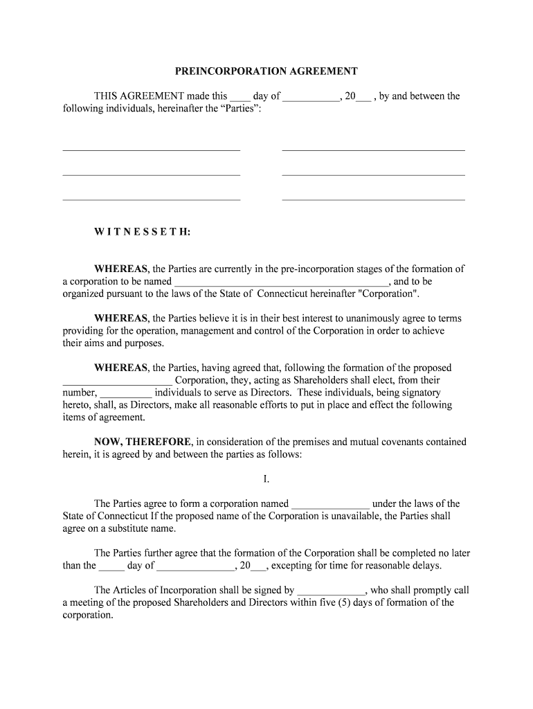 Organized Pursuant to the Laws of the State of Connecticut Hereinafter &quot;Corporation&quot;  Form