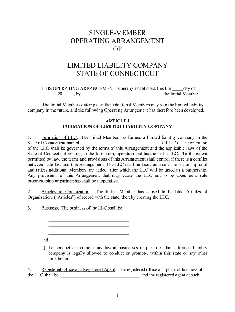 Series LLC Operating Agreement Template Harvard  Form