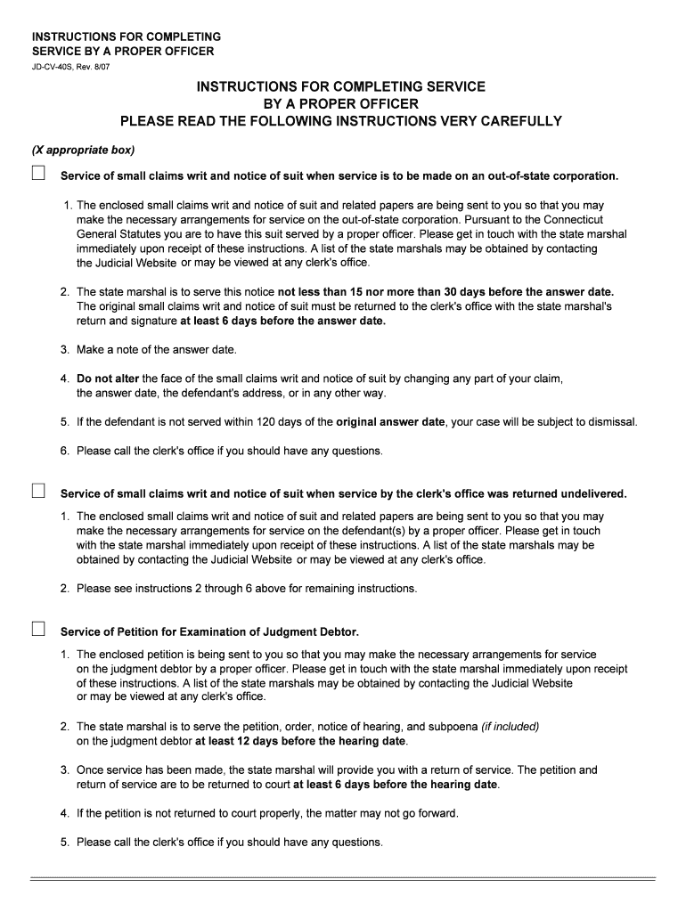 Chapter 896 Civil Process, Service and Time for Return  Form