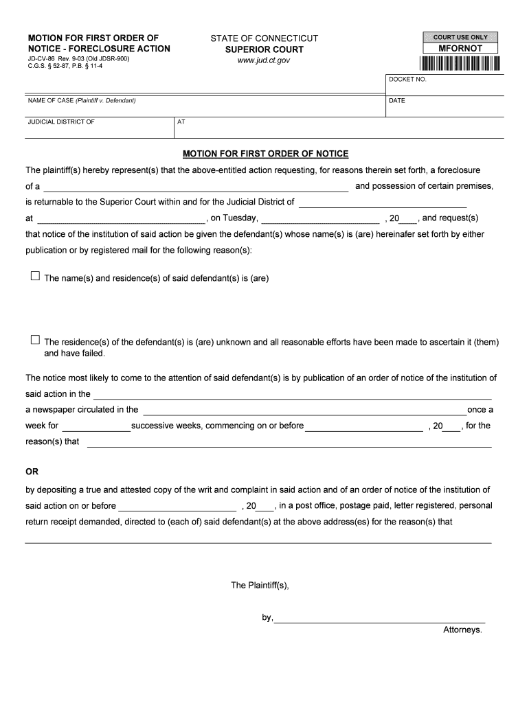 Motion for Judgment of Foreclosure by Market Sale  Form