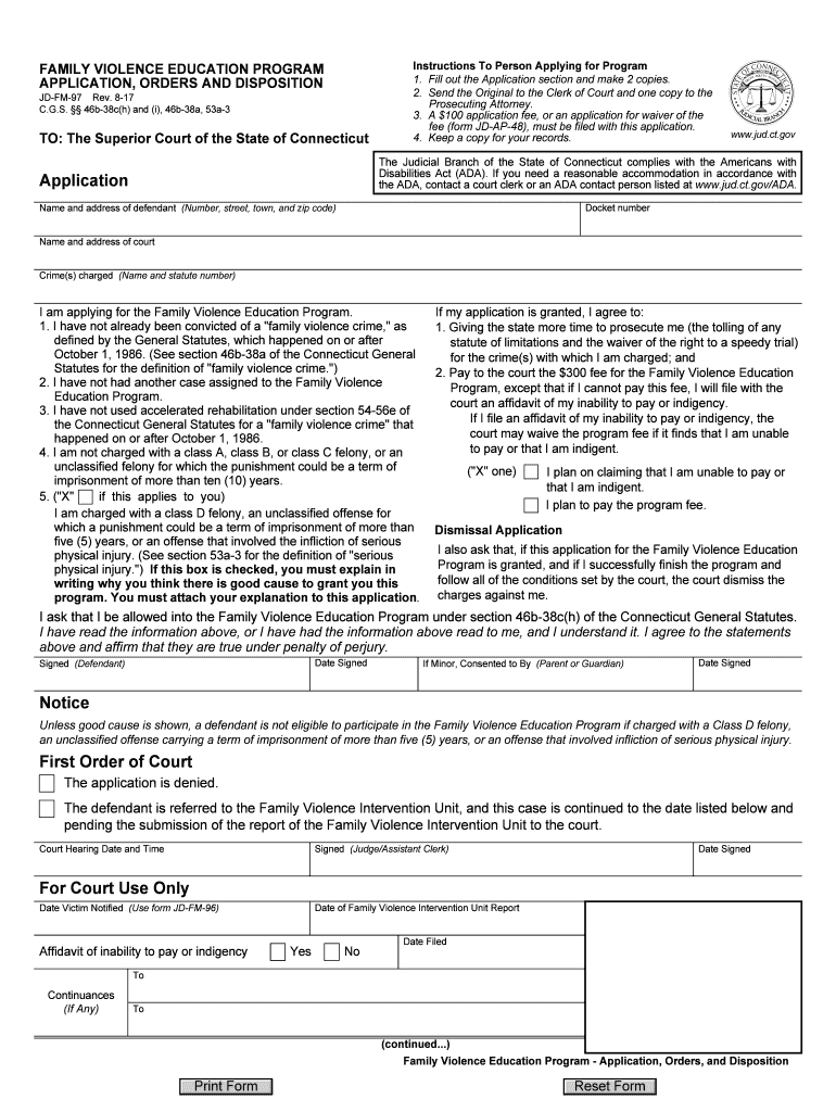 FAMILY VIOLENCE EDUCATION PROGRAM APPLICATION  Form