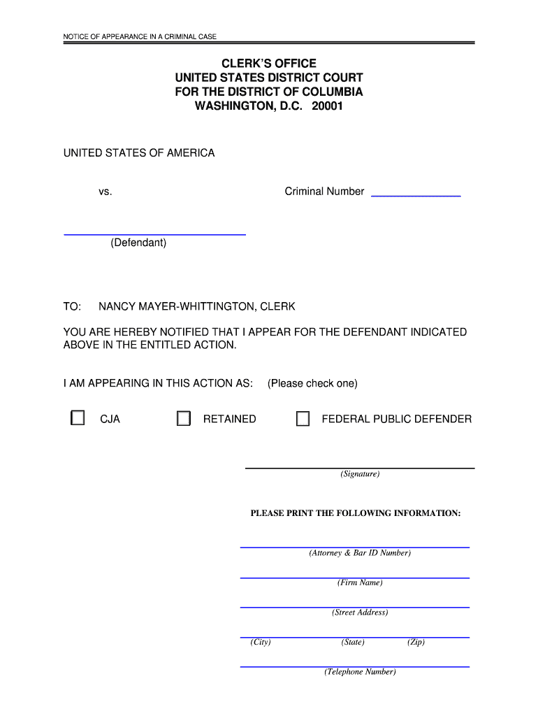 General District Court Criminal Forms