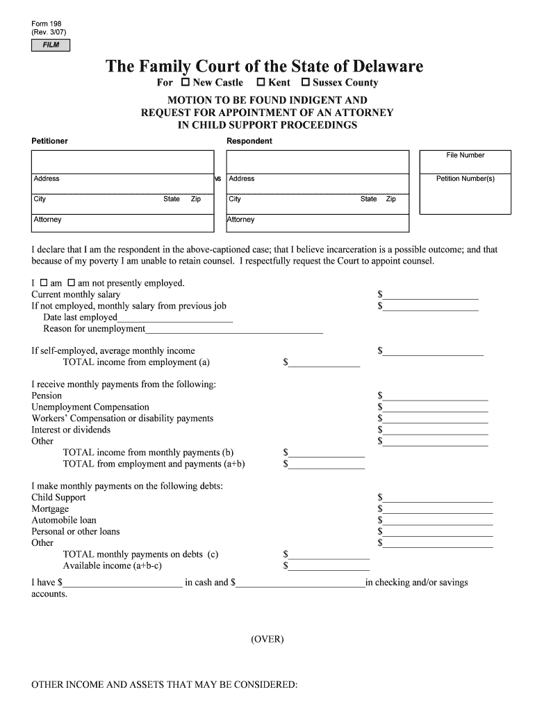 History Family Court Delaware Courts State of Delaware  Form