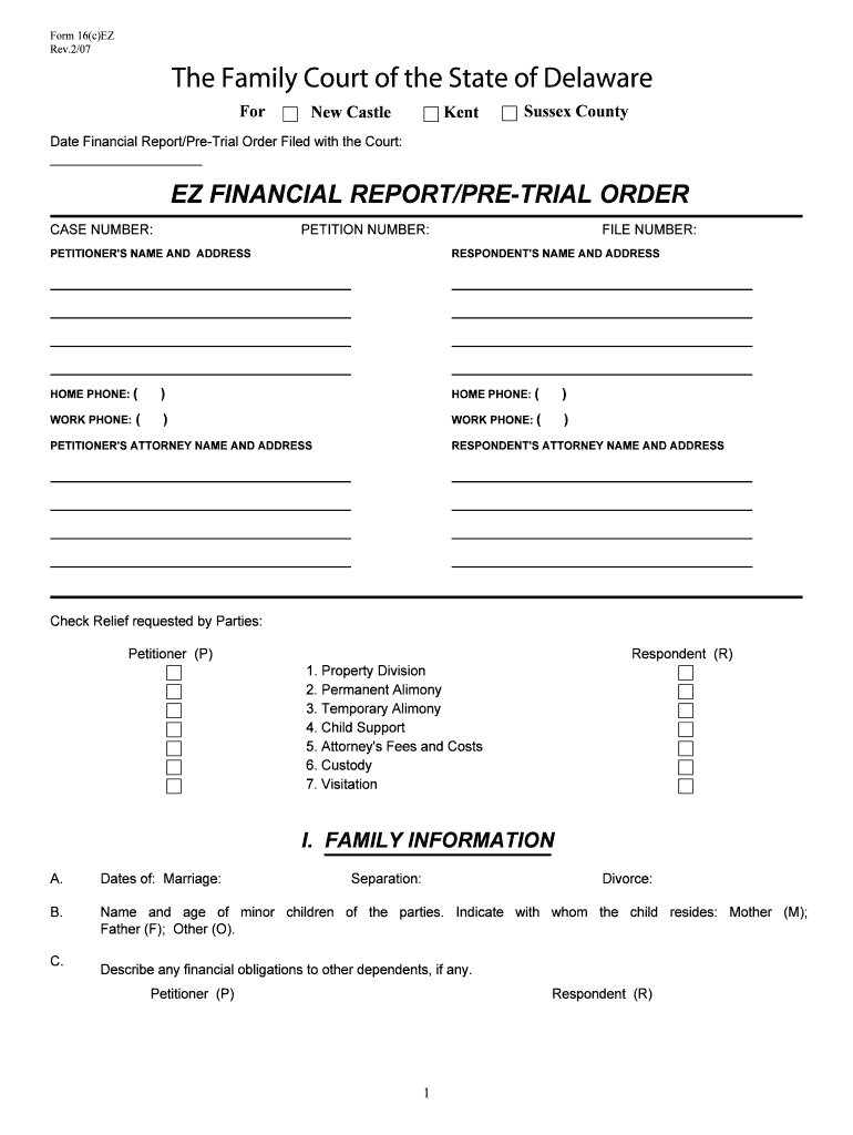 Form 16cEZ