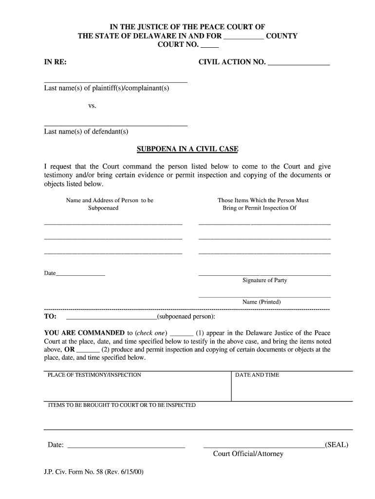 CIVIL58 SUB DOC  Form