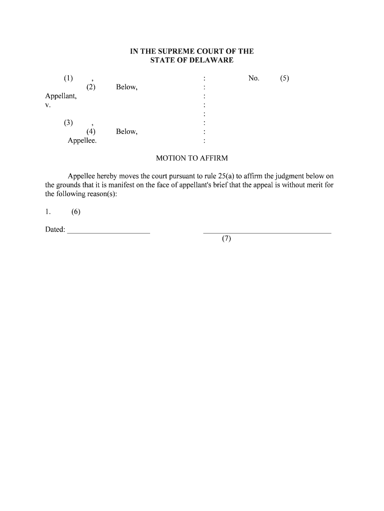 In the SUPREME COURT of the STATE of DELAWARE BENJAMIN  Form