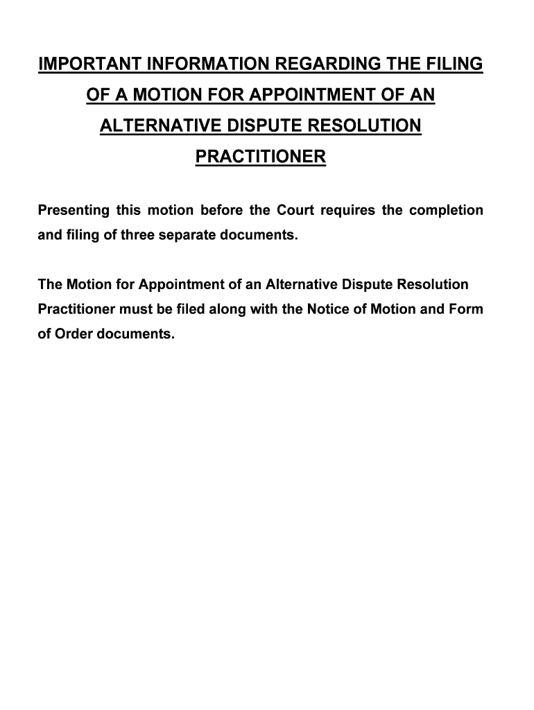Alternative Dispute Resolution Courts in Gov  Form