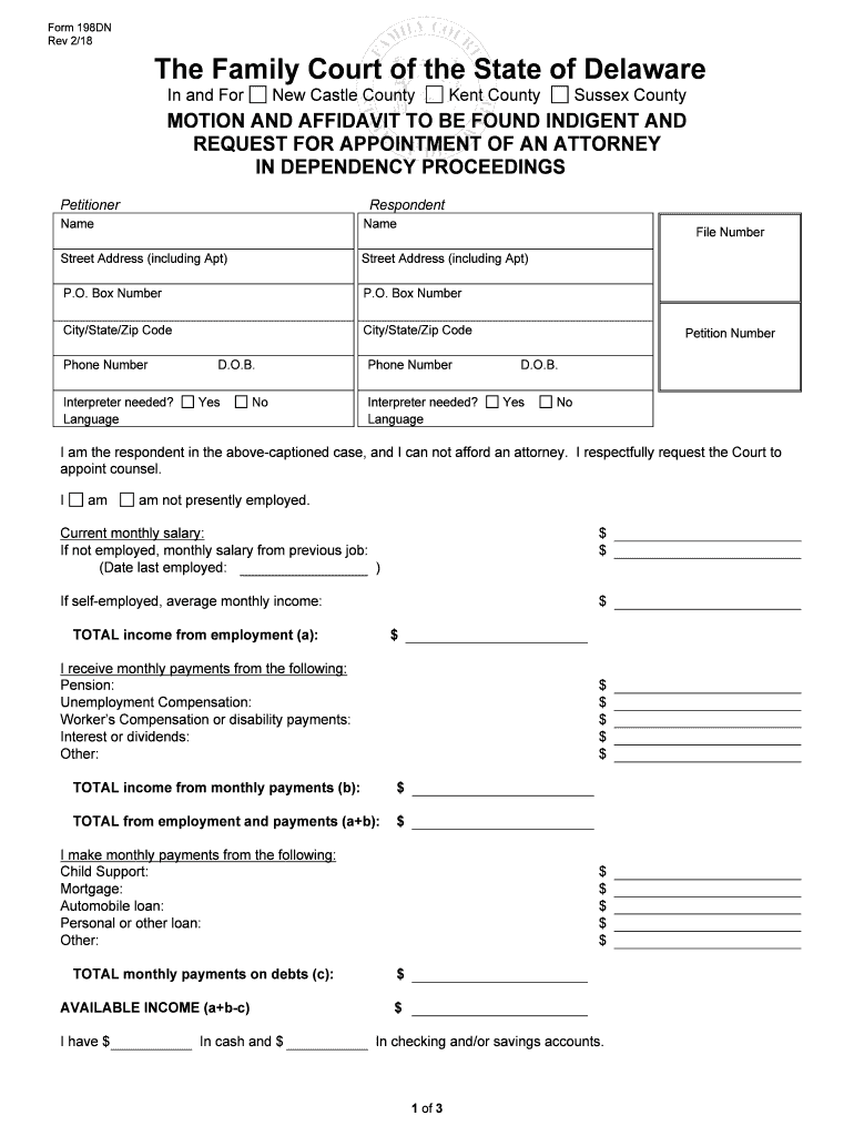 Custody Modification Instruction Packet Delaware Courts  Form