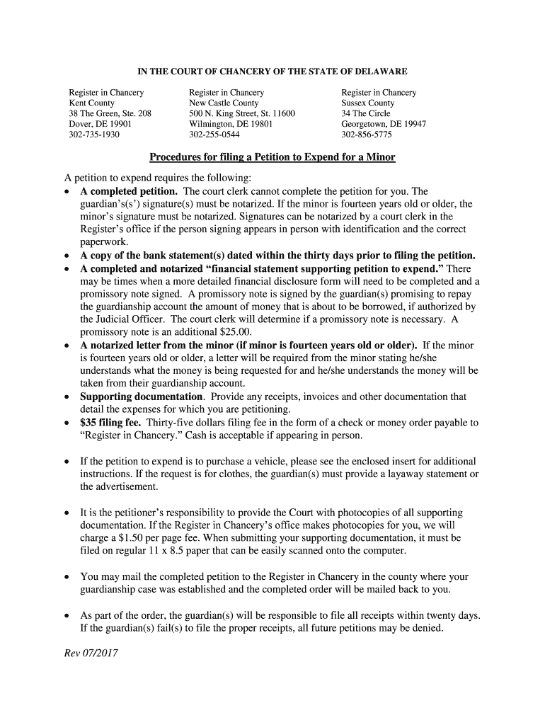 Fillable Online Procedures for Filing a Petition to Increase Monthly  Form