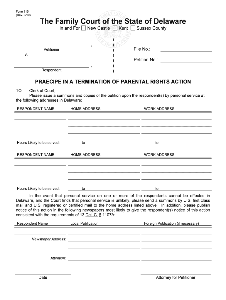 Title 10 Courts and Judicial Procedure  Form