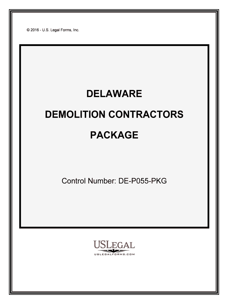 Control Number DE P055 PKG  Form