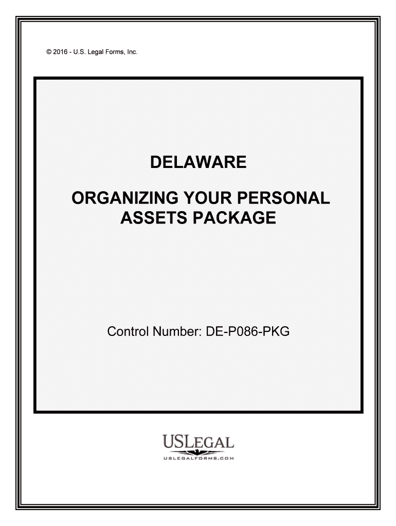 Control Number DE P086 PKG  Form
