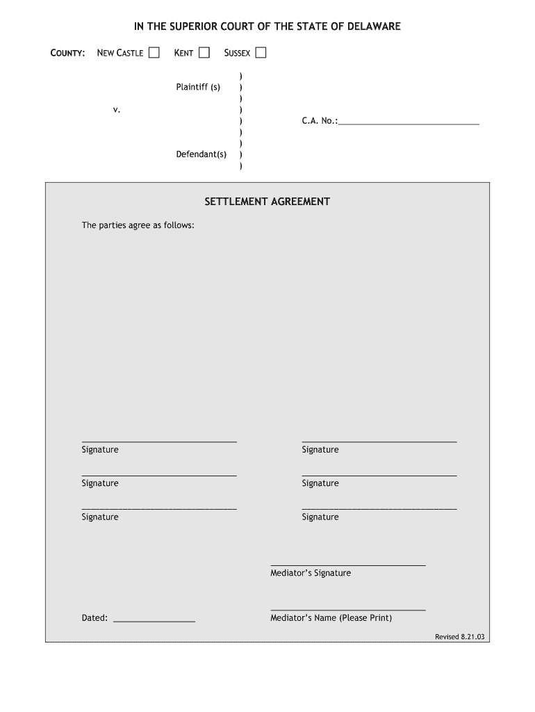 Mediators Signature  Form