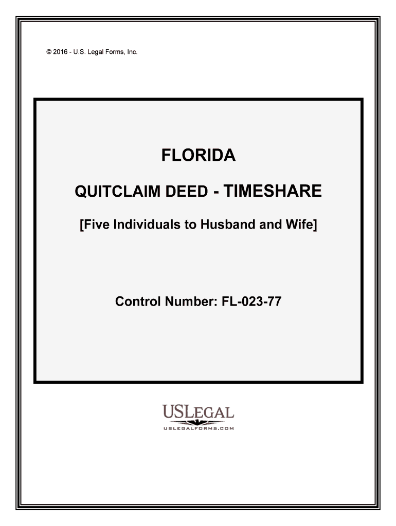 Getting a Quit Claim Deed for a Timeshare Property  Form