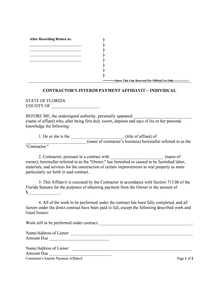 Affidavit Spartanburg County  Form