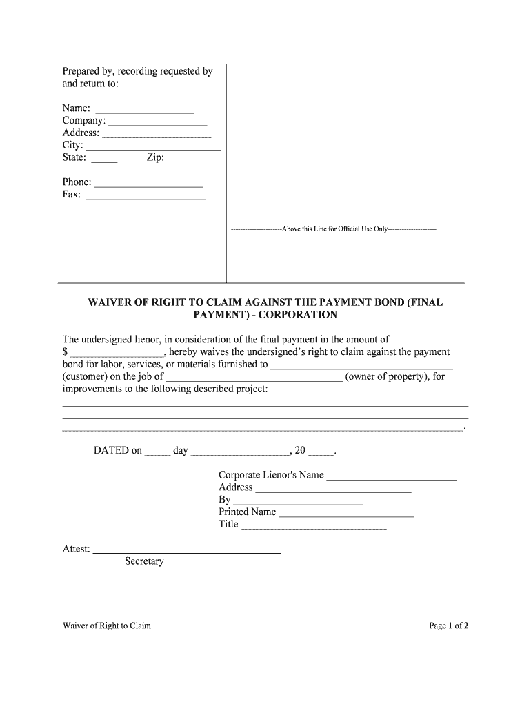 PAYMENT CORPORATION  Form