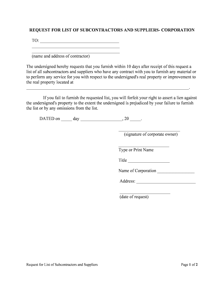 Contractor Greene County  Form