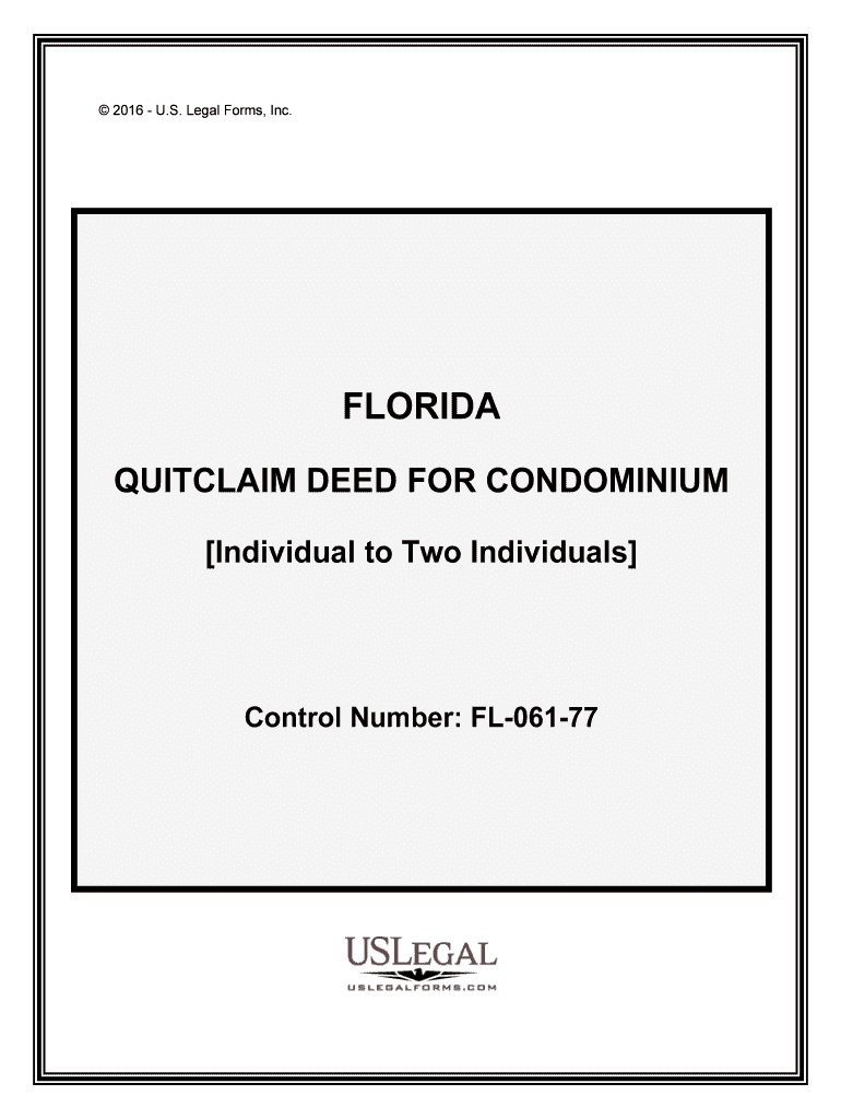 QUITCLAIM DEED for CONDOMINIUM  Form