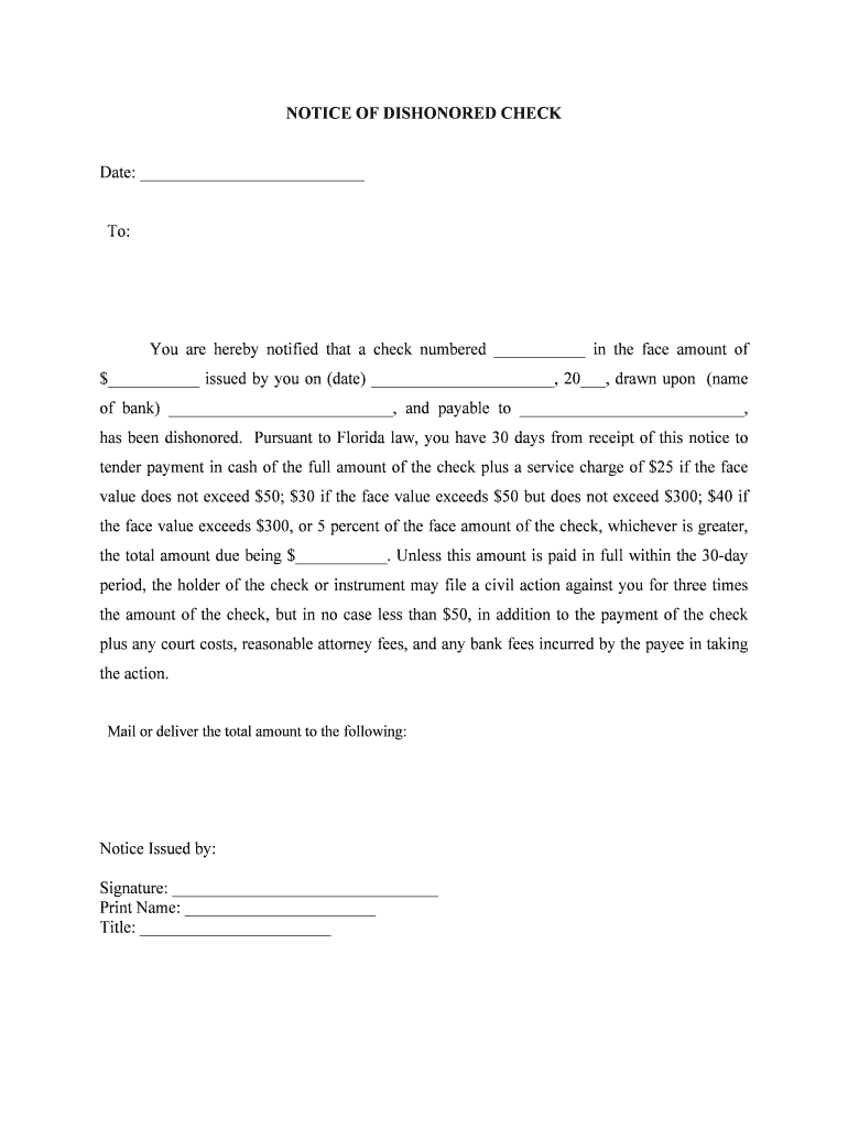 Sample &amp;quot;Statutory Notice&amp;quot; Diversion Site  Form