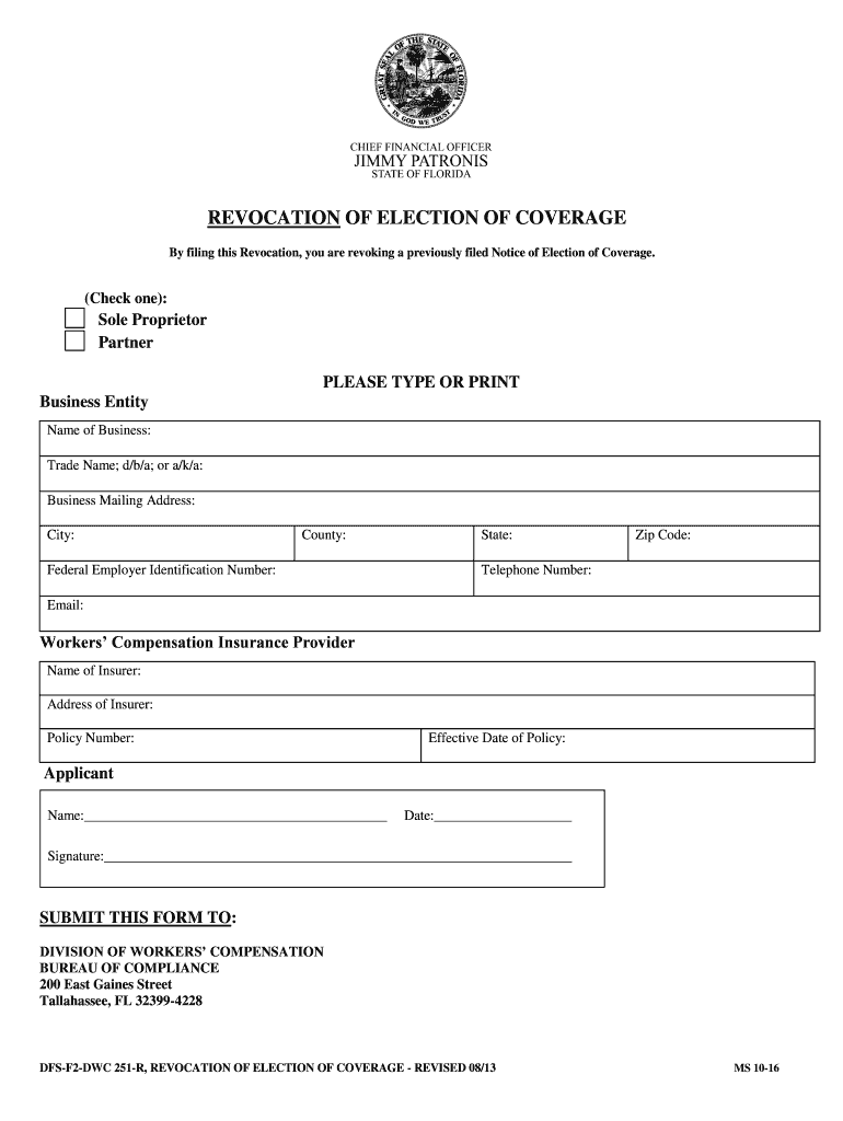 Revoking a Subchapter S ElectionInternal Revenue Service  Form