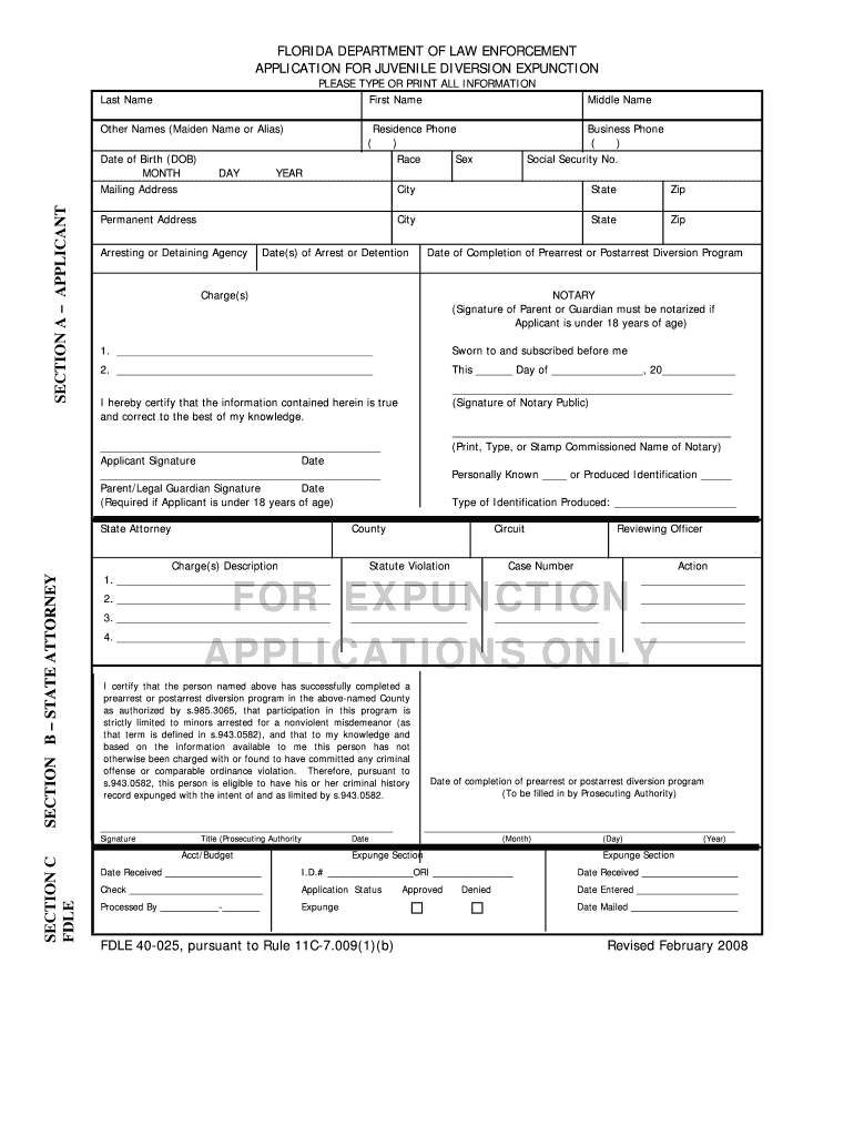 State Attorney Section a Applicant Florida Department of Law  Form