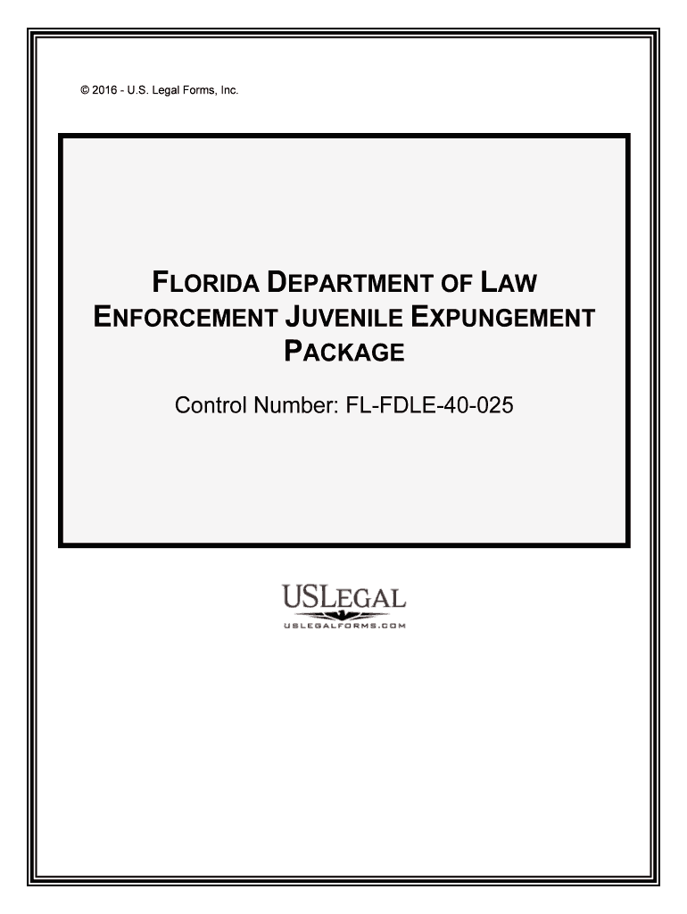 ENFORCEMENT JUVENILE EXPUNGEMENT  Form